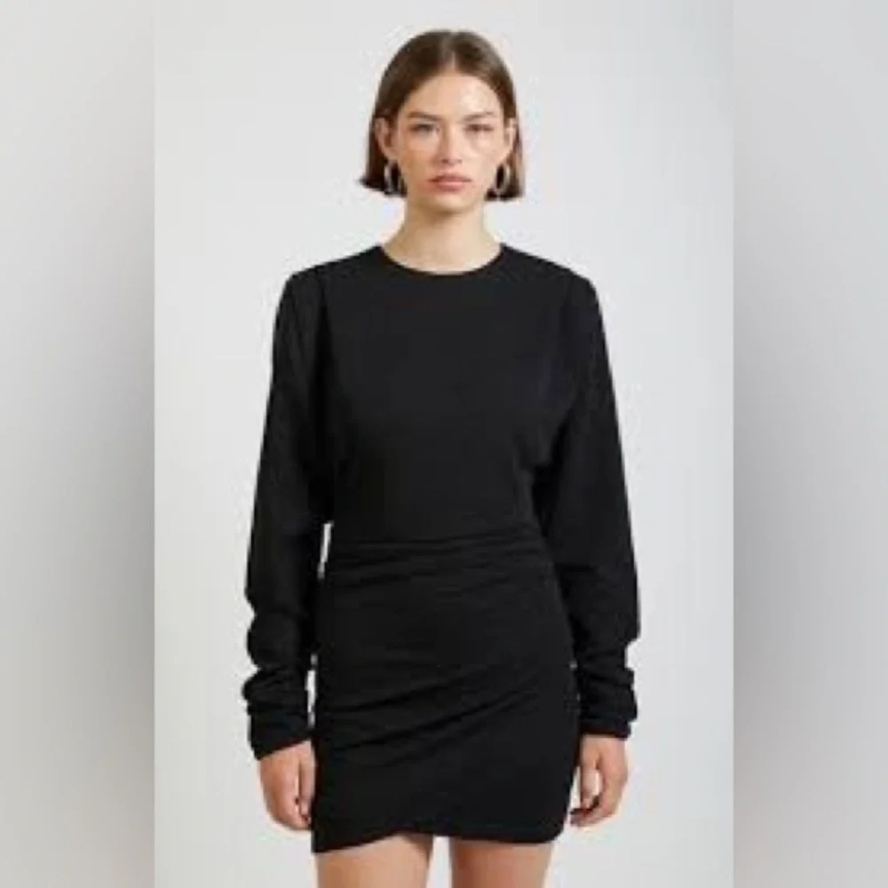En Saison NWT Ada Ruched Mini Dress in Black Size Small - Picture 1 of 10